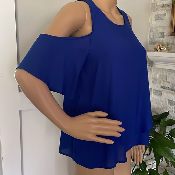 Lush Plain-Colored Open-Shoulde Sz S - Picture 4 of 7